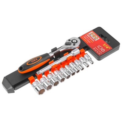 Набор головок 1/4" 4-13мм 12предм. PRO STARTUL (PRO-01214) Набор головок 1/4" 4-13мм 12предм. PRO STARTUL (PRO-01214)
