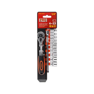 Набор головок 1/4" 4-13мм 12предм. PRO STARTUL (PRO-41414) Набор головок 1/4" 4-13мм 12предм. PRO STARTUL (PRO-41414)