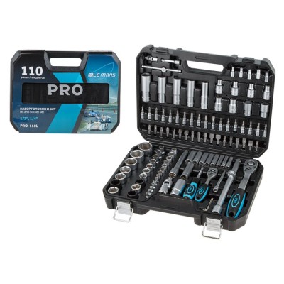 Набор головок и бит 110пр. 1/4",1/2" PRO STARTUL LE MANS (PRO-110L) Набор головок и бит 110пр. 1/4",1/2" PRO STARTUL LE MANS (PRO-110L)