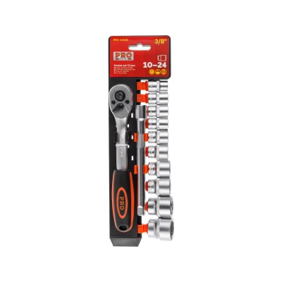 Набор головок 3/8" 10-24мм 12предм. PRO STARTUL (PRO-41438) Набор головок 3/8" 10-24мм 12предм. PRO STARTUL (PRO-41438)