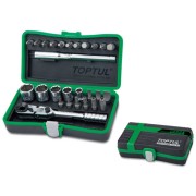 Набор головок и бит 1/4" 6-13мм 27предм. 6гр. TOPTUL