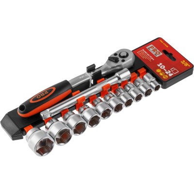Набор головок 3/8" 10-24мм 12предм. PRO STARTUL (PRO-41438) Набор головок 3/8" 10-24мм 12предм. PRO STARTUL (PRO-41438)