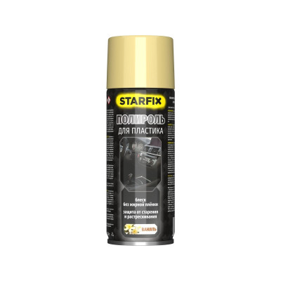 Полироль для пластика STARFIX ваниль (аэрозоль) 650 мл Полироль для пластика STARFIX ваниль (аэрозоль) 650 мл