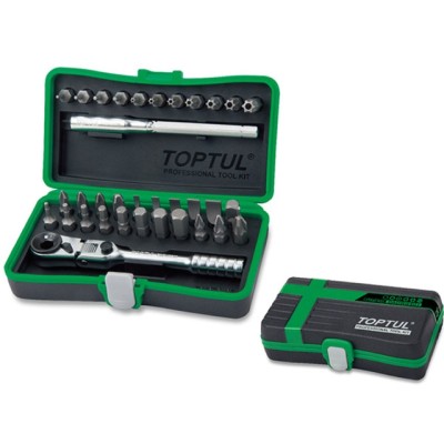 Набор головок MINI 1/4" 34предм. 6гр.TOPTUL Набор головок MINI 1/4" 34предм. 6гр.TOPTUL