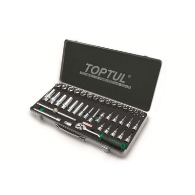 Набор головок и бит 3/8" 39предм. 6гр. метал.кейс TOPTUL Набор головок и бит 3/8" 39предм. 6гр. метал.кейс TOPTUL