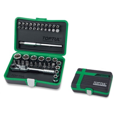 Набор головок MINI 1/4" 45предм. 6гр. TOPTUL Набор головок MINI 1/4" 45предм. 6гр. TOPTUL