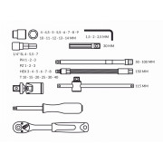 Набор головок и бит 46пр. TREK