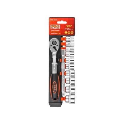 Набор головок 3/8" 10-24мм 12предм. PRO STARTUL (PRO-41238) Набор головок 3/8" 10-24мм 12предм. PRO STARTUL (PRO-41238)