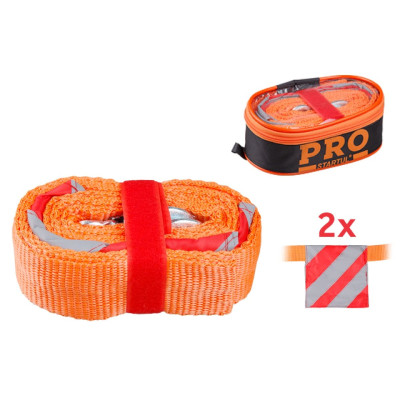 Трос буксировочный с крюками 3.5т, 4м с флажками PRO STARTUL Трос буксировочный с крюками 3.5т, 4м с флажками PRO STARTUL