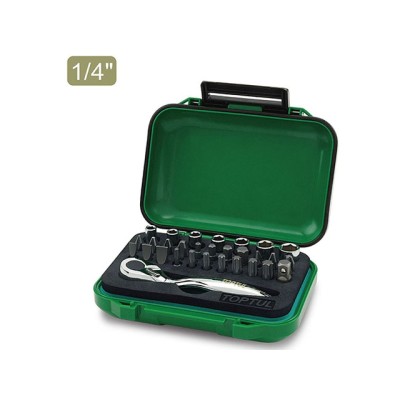 Набор головок и бит MINI 30предм. 1/4" TOPTUL Набор головок и бит MINI 30предм. 1/4" TOPTUL