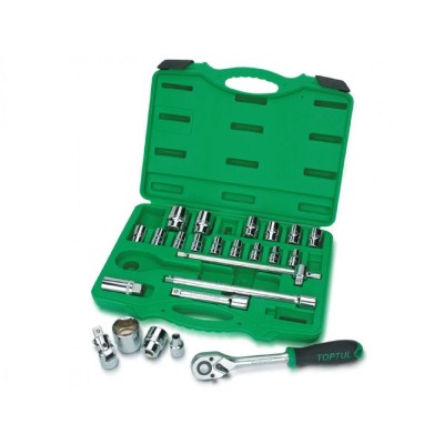 Набор головок 1/2" 8-32мм 24предм. 6гр. TOPTUL Набор головок 1/2" 8-32мм 24предм. 6гр. TOPTUL