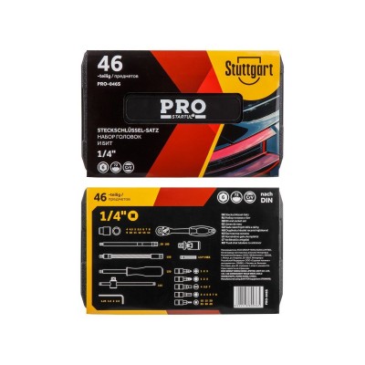 Набор головок и бит 46пр. 1/4" PRO STARTUL STUTTGART (PRO-046S) Набор головок и бит 46пр. 1/4" PRO STARTUL STUTTGART (PRO-046S)