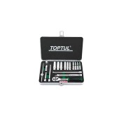 Набор головок 1/4" 4-13мм 18предм. 6гр. метал. кейс TOPTUL
