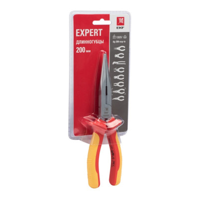 Длинногубцы Expert 200 мм 1000В EKF Длинногубцы Expert 200 мм 1000В EKF
