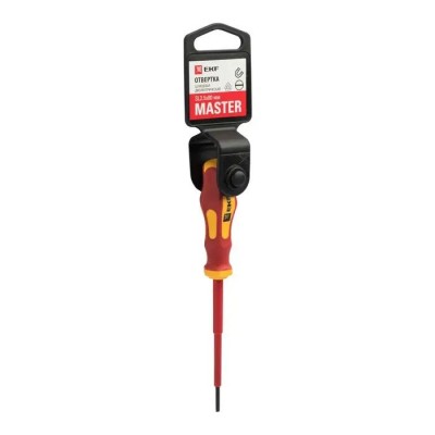 Отвертка Master SL2.5x80 мм 1000В EKF Отвертка Master SL2.5x80 мм 1000В EKF