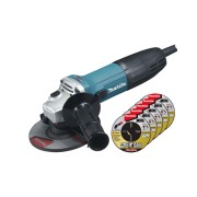 Одноручная углошлифмашина MAKITA GA 5030 X3 в кор. + 5 отрезных кругов