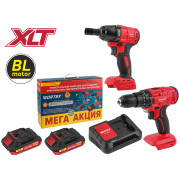Набор аккум. инструмента WORTEX шуруповерт + гайковерт SET в кор. ALL1 XLT