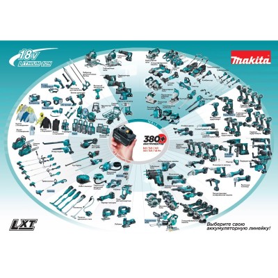 Аккум. многофункциональный инструмент (реноватор) MAKITA LXT DTM 52 Z в кор. Аккум. многофункциональный инструмент (реноватор) MAKITA LXT DTM 52 Z в кор.