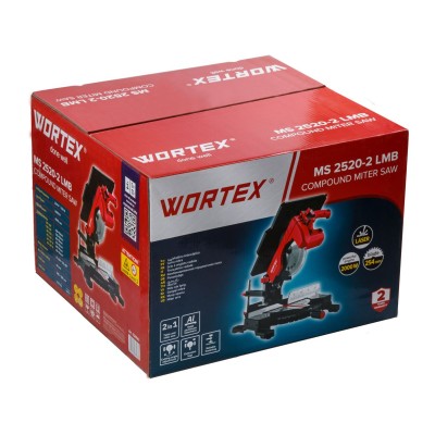 Торцовочная пила комбинированная WORTEX MS 2520-2 LMB в кор. 2000 Вт, 255 мм, глуб. 78 мм, стол 60 Торцовочная пила комбинированная WORTEX MS 2520-2 LMB в кор. 2000 Вт, 255 мм, глуб. 78 мм, стол 60