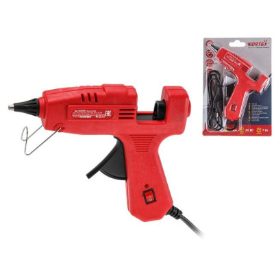 Пистолет клеевой WORTEX LX GG 0710-3 в блистере 20 Вт, 7,2 мм, 8 г/мин Пистолет клеевой WORTEX LX GG 0710-3 в блистере 20 Вт, 7,2 мм, 8 г/мин