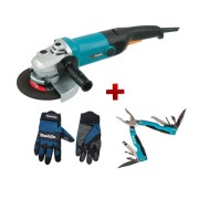 Двуручная углошлифмашина MAKITA GA 9010 C в кор. + АКЦИЯ мультитул и перчатки в подарок