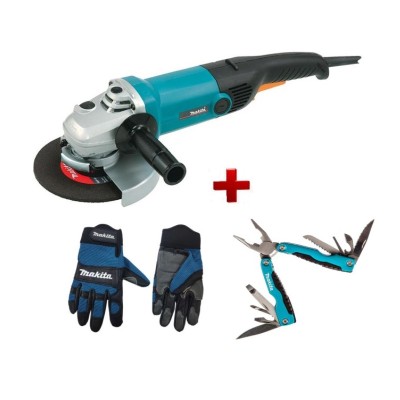 Двуручная углошлифмашина MAKITA GA 9010 C в кор. + АКЦИЯ мультитул и перчатки в подарок Двуручная углошлифмашина MAKITA GA 9010 C в кор. + АКЦИЯ мультитул и перчатки в подарок