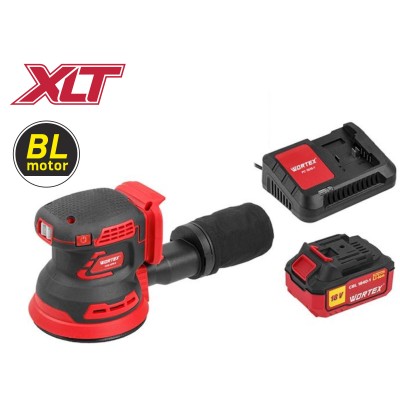 Аккум. эксцентриковая шлифмашина WORTEX COS 1218 E в кор. ALL1 XLT c акб и з/у в кор. БЕСЩЁТ., 18В, Аккум. эксцентриковая шлифмашина WORTEX COS 1218 E в кор. ALL1 XLT c акб и з/у в кор. БЕСЩЁТ., 18В,