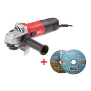 Одноручная углошлифмашина WORTEX AG 1210 E в кор. + АКЦИЯ (2 круга по металлу)