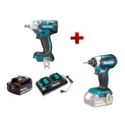 Аккум. гайковерт MAKITA LXT DTW 285 Z в кор. + BL1830 2шт. и ЗУ DC18RD + АКЦИЯ шуруповерт DTD153Z