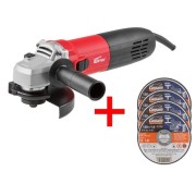 Одноручная углошлифмашина WORTEX AG 1213-3 E в кор. + АКЦИЯ! 4 отр. круга GEPARD в подарок!