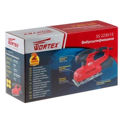 Виброшлифмашина WORTEX SS 2230-1 Е в кор. 300 Вт, 90х187 мм, 6000-11000 об/мин Виброшлифмашина WORTEX SS 2230-1 Е в кор. 300 Вт, 90х187 мм, 6000-11000 об/мин