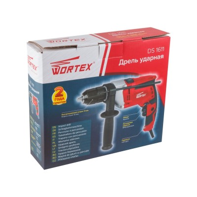 Дрель ударная WORTEX DS 1611 в кор. 950 Вт, 1 скор, 30 мм в дер., быстрозажимной патрон 13 мм Дрель ударная WORTEX DS 1611 в кор. 950 Вт, 1 скор, 30 мм в дер., быстрозажимной патрон 13 мм