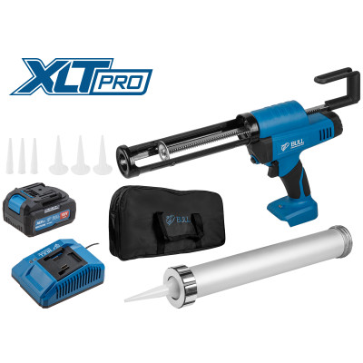 Аккум. пистолет для герметика BULL CG 1860 SET(1х4), сумка, 300/600 мл, 2500 Н, 8,3 мм/с, рег. скор. Аккум. пистолет для герметика BULL CG 1860 SET(1х4), сумка, 300/600 мл, 2500 Н, 8,3 мм/с, рег. скор.