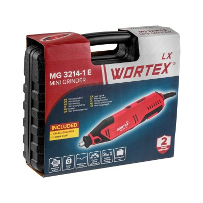 Гравер электрический WORTEX LX MG 3214-1 E в чем.+аксессуары 130 Вт,10000-35000 об/мин,цанги 3,0/3,2 Гравер электрический WORTEX LX MG 3214-1 E в чем.+аксессуары 130 Вт,10000-35000 об/мин,цанги 3,0/3,2