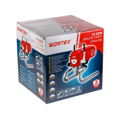 Безвоздушный окрасочный аппарат WORTEX LS 2215 в кор. 1200 Вт, 1.6 л/мин, 227 Бар, шланг 7.6 м Безвоздушный окрасочный аппарат WORTEX LS 2215 в кор. 1200 Вт, 1.6 л/мин, 227 Бар, шланг 7.6 м