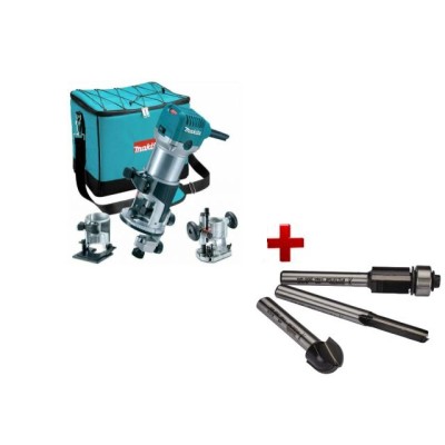 Фрезер кромочный MAKITA RT 0700 CX2 + аксессуары + АКЦИЯ Набор фрез 3 шт. D-70459 Фрезер кромочный MAKITA RT 0700 CX2 + аксессуары + АКЦИЯ Набор фрез 3 шт. D-70459