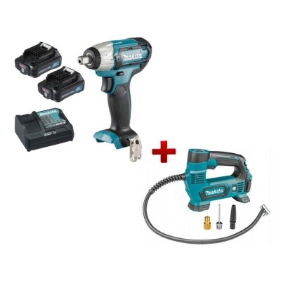 Аккум. ударный гайковерт MAKITA CXT TW 141 DWAE в чем. + АКЦИЯ Аккум. компрессор MP 100 DZ Аккум. ударный гайковерт MAKITA CXT TW 141 DWAE в чем. + АКЦИЯ Аккум. компрессор MP 100 DZ
