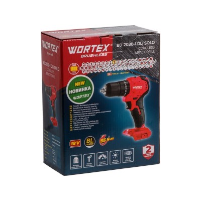 Аккум. ударная дрель-шуруповерт WORTEX BD 2030-1 DLi в кор. ALL1 XLT SOLO БЕСЩЕТ., 18 В, 55 Н*м Аккум. ударная дрель-шуруповерт WORTEX BD 2030-1 DLi в кор. ALL1 XLT SOLO БЕСЩЕТ., 18 В, 55 Н*м