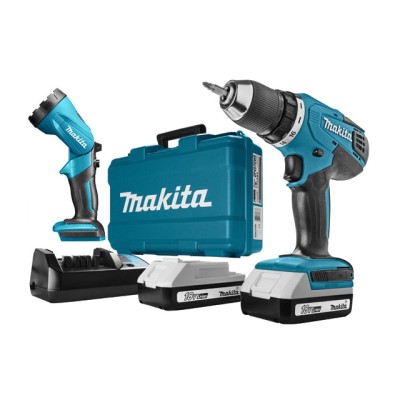 Аккум. дрель-шуруповерт MAKITA LXT DF 457 DWLE в чем. + фонарь Аккум. дрель-шуруповерт MAKITA LXT DF 457 DWLE в чем. + фонарь