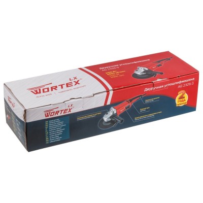 Двуручная углошлифмашина WORTEX LX AG 2326-3 в кор. 2100 Вт, 230 мм, 6500 об/мин Двуручная углошлифмашина WORTEX LX AG 2326-3 в кор. 2100 Вт, 230 мм, 6500 об/мин