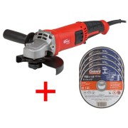 Одноручная углошлифмашина WORTEX AG 1512 E в кор.+ АКЦИЯ! 4 отр. круга GEPARD в подарок!
