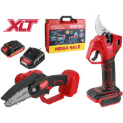 Набор аккум. инструмента WORTEX мини-пила + секатор в чем. ALL1 XLT SET СКИДКА -28%