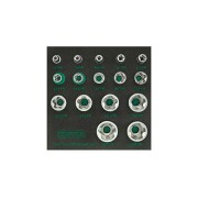 Набор головок 1/4", 3/8", 1/2" 6EPR-32EPR 16предм. TOPTUL (GABF1601)