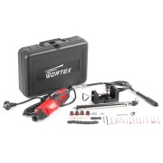 Гравер электрический WORTEX MG 3218 E в чем. + аксессуары 180 вт, 8000-35000 об мин, цанга 3.2 мм