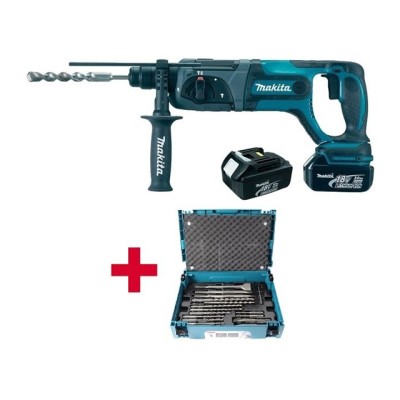 Аккум. перфоратор MAKITA LXT DHR 241 RFE в чем. + Набор насадок MAKITA 17 шт. (B-53877) Аккум. перфоратор MAKITA LXT DHR 241 RFE в чем. + Набор насадок MAKITA 17 шт. (B-53877)