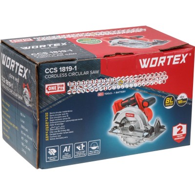 Аккум. циркулярная пила WORTEX CCS 1819-1 в кор. ALL1 XLT SOLO, БЕСЩЕТ., 18 В, 185 мм, до 63 мм Аккум. циркулярная пила WORTEX CCS 1819-1 в кор. ALL1 XLT SOLO, БЕСЩЕТ., 18 В, 185 мм, до 63 мм