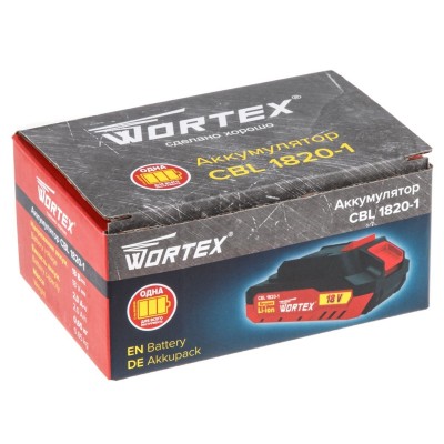 Аккумулятор WORTEX CBL 1820-1 18.0 В, 2.0 А*ч, Li-Ion ALL1 XLT Аккумулятор WORTEX CBL 1820-1 18.0 В, 2.0 А*ч, Li-Ion ALL1 XLT