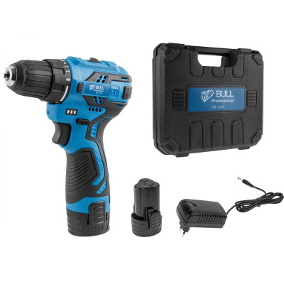 Аккум. дрель-шуруповерт BULL SR 1203 в чем. БЕСЩЕТ., 12 В, 40 Н*м, 2*2 А*ч акб, БЗП 10 мм Аккум. дрель-шуруповерт BULL SR 1203 в чем. БЕСЩЕТ., 12 В, 40 Н*м, 2*2 А*ч акб, БЗП 10 мм