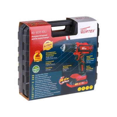 Аккум. дрель-шуруповерт WORTEX BD 1820-1 DLi в чем. ALL1 Аккум. дрель-шуруповерт WORTEX BD 1820-1 DLi в чем. ALL1