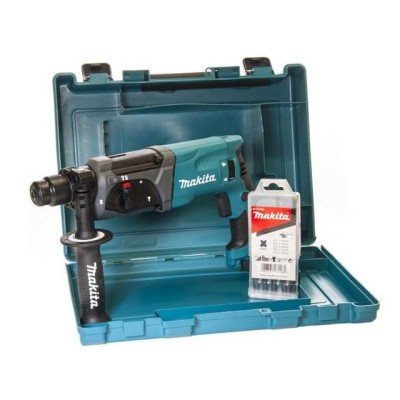 Перфоратор MAKITA HR 2470 X15 в чем. + набор буров Перфоратор MAKITA HR 2470 X15 в чем. + набор буров